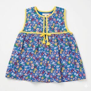 Pink Chicken Blue Floral Girls Top Size 10Y